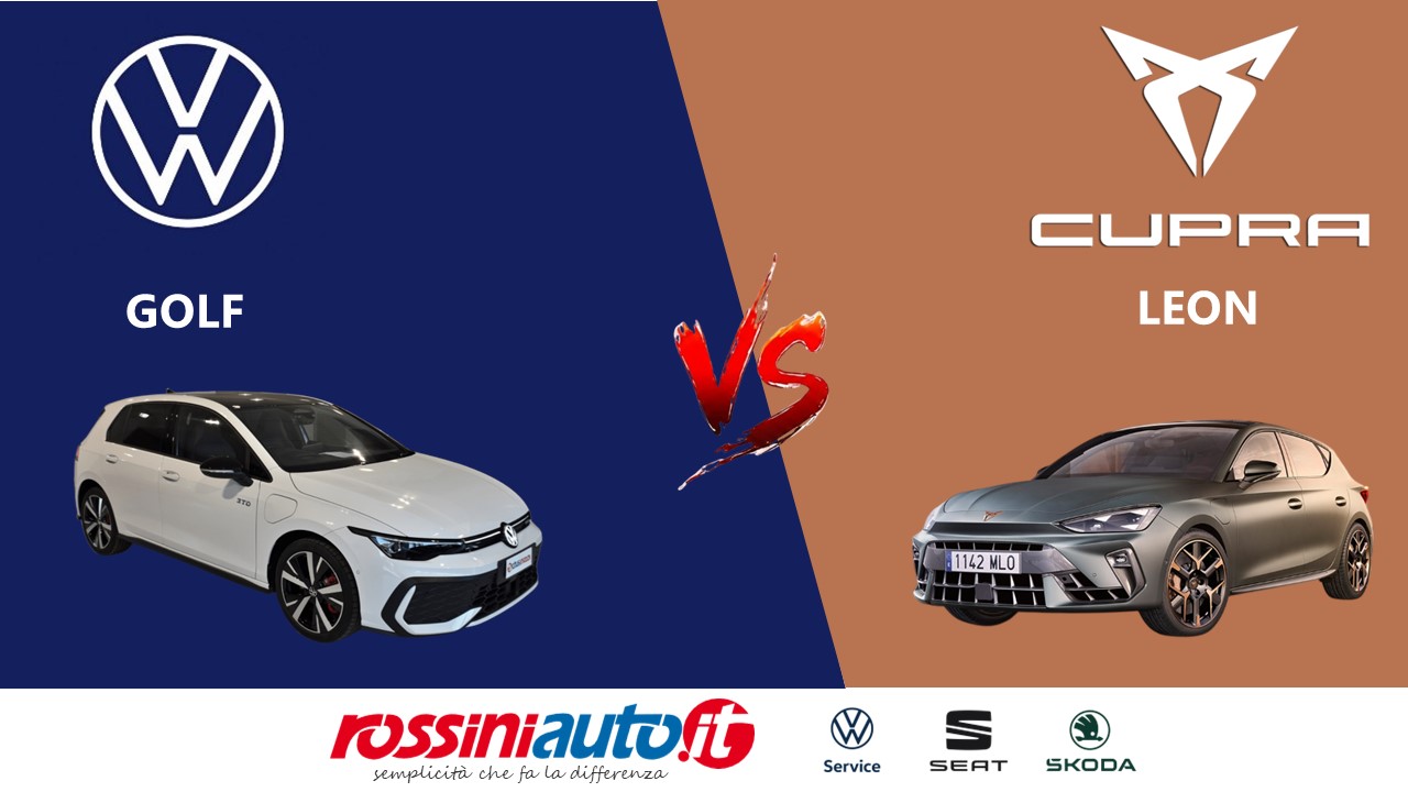 Volkswagen Golf 8.5 a confronto con Cupra Leon Restyling 2024